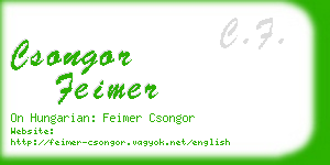 csongor feimer business card